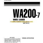 Komatsu WA200-7 Wheel Loader Operation and Maintenance Manual (VENAM29502)