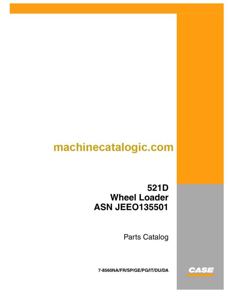 Case 521D Wheel Loader Parts Catalog (7-8560ML)