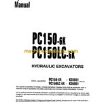 Komatsu PC150-6K, PC150LC-6K Hydraulic Excavator Operation and Maintenance Manual (EEAD008801)