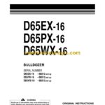 Komatsu D65EX-16, D65PX-16, D65WX-16 Bulldozer Operation and Maintenance Manual (EEAM029700)