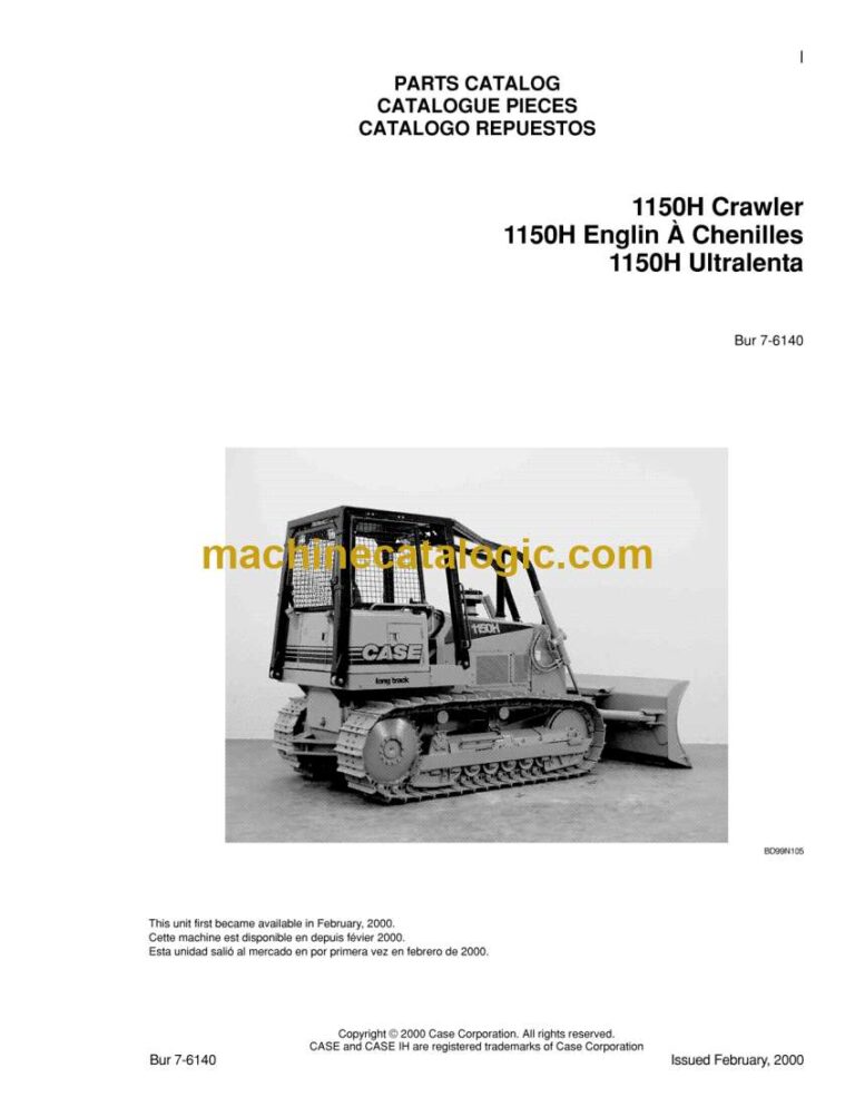 Case 1150H Crawler Parts Catalog (7-6140)