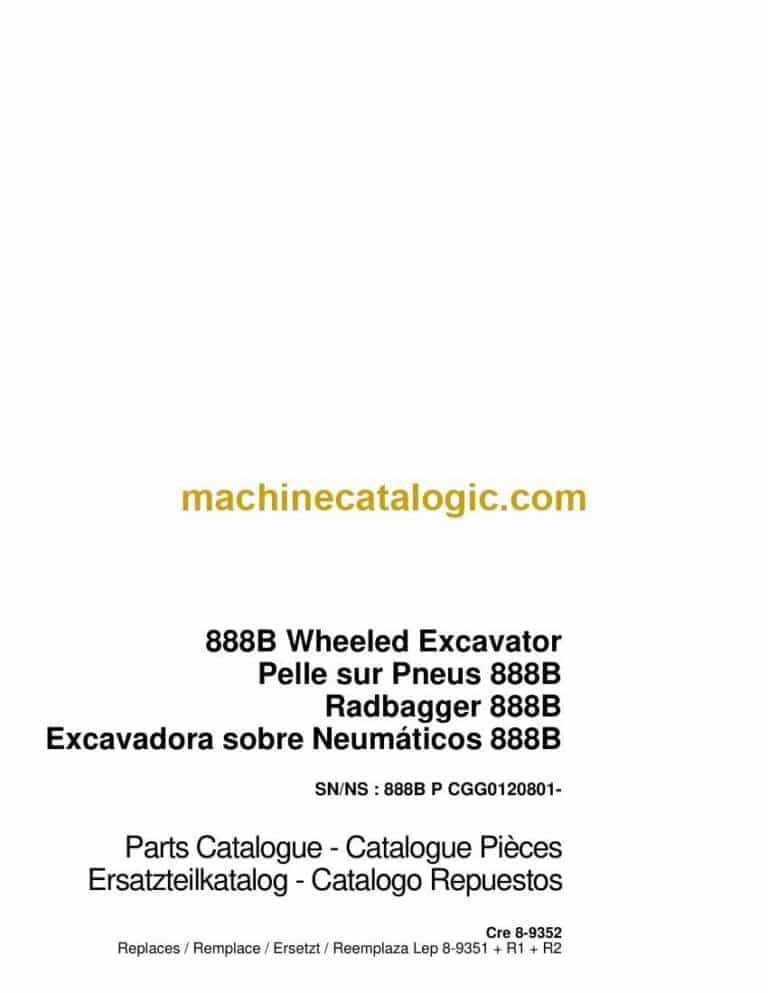 Case 888B Wheeled Excavator Parts Catalog (8-9352)