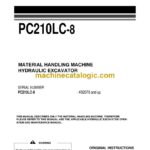 Komatsu PC210LC-8 Hydraulic Excavator Operation and Maintenance Manual (UEAM005802)