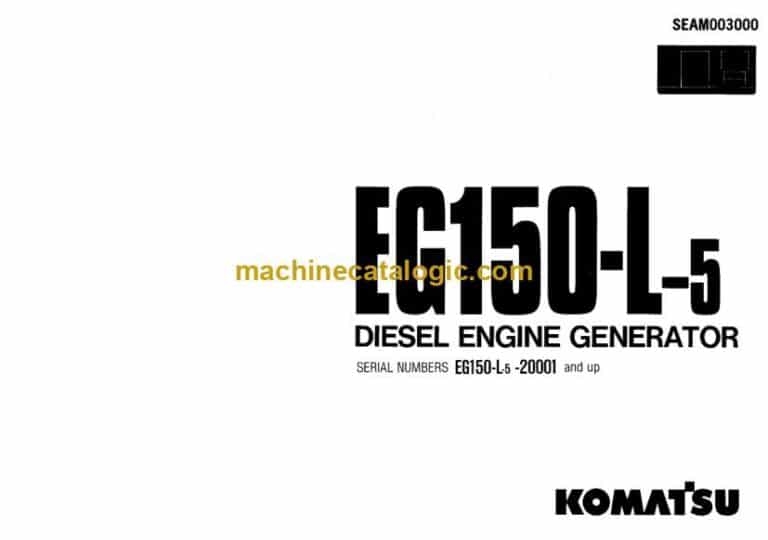 Komatsu EG150L-5 Diesel Engine Generator Operation and Maintenance Manual (SEAM003000)