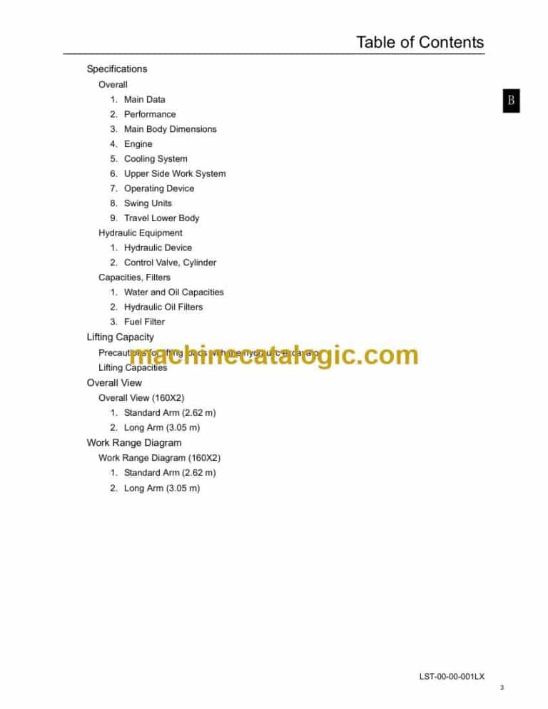 Link Belt 160X2 Excavator Service Text Manual