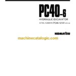 Komatsu PC40-6 Hydraulic Excavator Operation and Maintenance Manual (SEAM02240603)