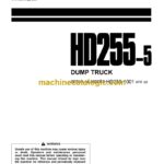 Komatsu HD255-5 Dump Truck Operation and Maintenance Manual (SEAM011200)