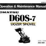 Komatsu D60S-7 Dozer Shovel Operation and Maintenance Manual (SEAM140C00)
