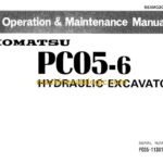 Komatsu PC05-6 Hydraulic Excavator Operation and Maintenance Manual (SEAM020M0600)