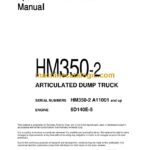 Komatsu HM350-2 Dump Truck Operation and Maintenance Manual (CEAM017704)