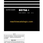 Komatsu D575A-3 Bulldozer Operation and Maintenance Manual (TEN00237-01)