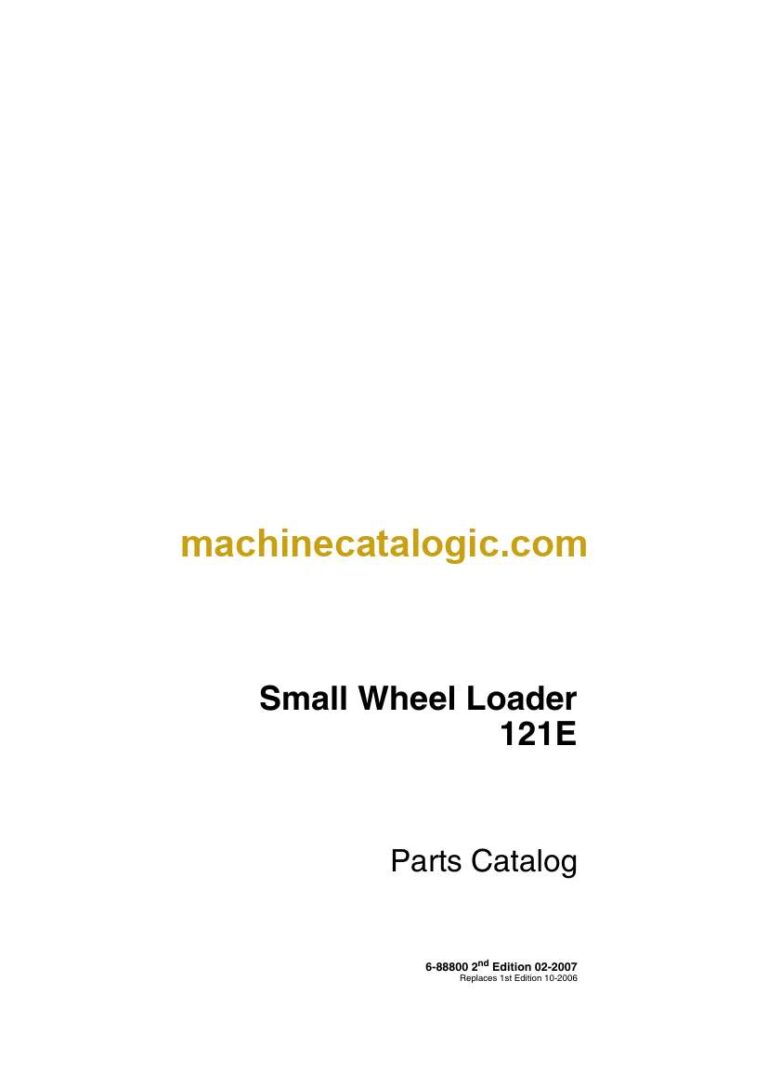 Case 121E Small Wheel Loader Parts Catalog (6-88800_int_A4N)