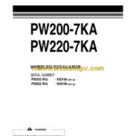 Komatsu PC200-7KA, PW220-7KA Hydraulic Excavator Operation and Maintenance Manual (UEAM003800)