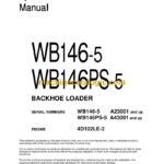 Komatsu WB146-5, WB146PS-5 Backhoe Loader Operation and Maintenance Manual (CEAM016605)