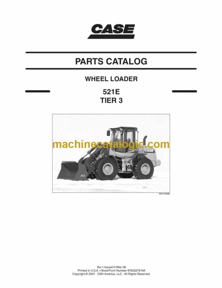Case 521E Tier 3 Wheel Loader Parts Catalog (87632278ML)