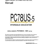 Komatsu PC78US-5 Hydraulic Excavator Operation and Maintenance Manual (SEAD046100T)