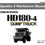 Komatsu HD180-4 Dump Truck Operation and Maintenance Manual (SEAM565B02)