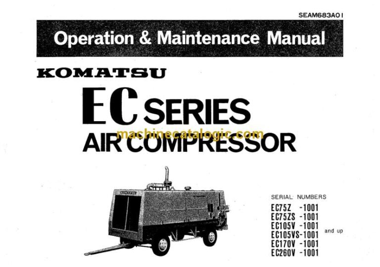 Komatsu EC Series EC75Z, EC75ZS, EC10V, EC105VS, EC170V, EC260V Air Compressor Operation and Maintenance Manual (SEAM683A01)