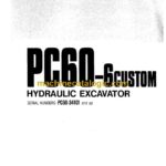 Komatsu PC60-6 custom Hydraulic Excavator Operation and Maintenance Manual (SEAM000400)