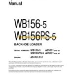 Komatsu WB156-5, WB156PS-5 Backhoe Loader Operation and Maintenance Manual (CEAM016705)