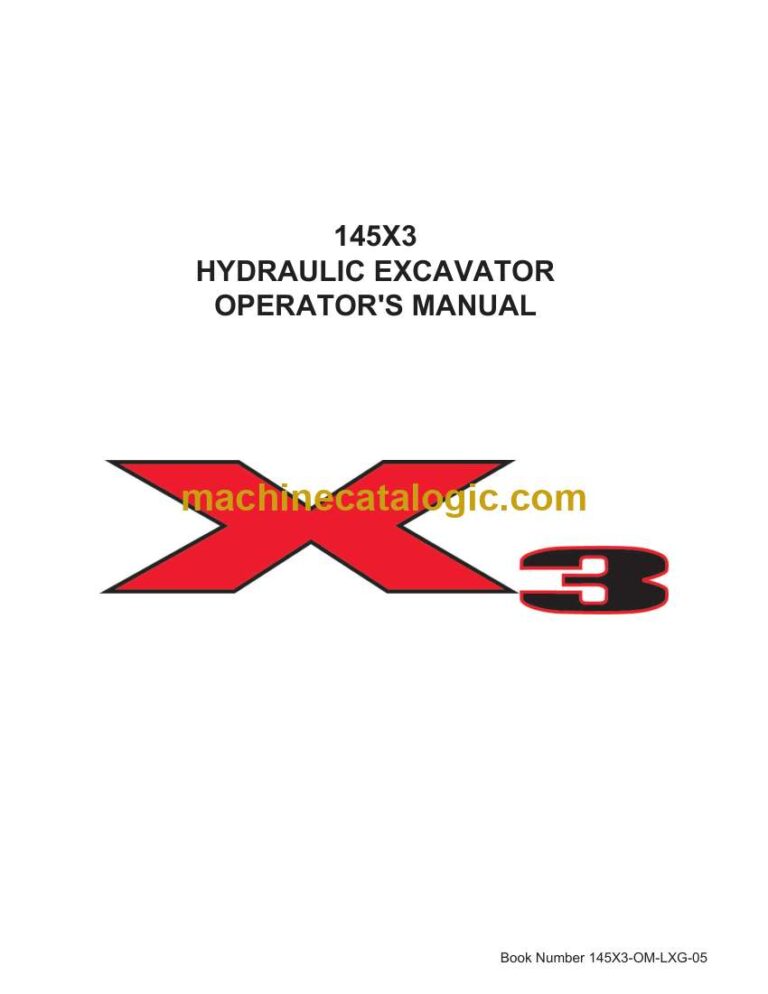 Link Belt 145X3 Hydraulic Excavator Operators Manual