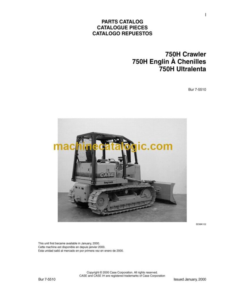 Case 750H Crawler Parts Catalog (7-5510)