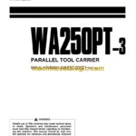 Komatsu WA250PT-3 Wheel Loader Operation and Maintenance Manual (SEAM022801)