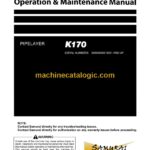 Komatsu K170 Pipe Layer Operation and Maintenance Manual (5000-08OP-0001B)
