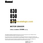 Komatsu 830, 850, 870 Motor Grader Operation and Maintenance Manual (CEAMG58101)