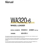 Komatsu WA320-6 Wheel Loader Operation and Maintenance Manual (CEAM023303)