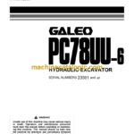 Komatsu PC78UU-6 Hydraulic Excavator Operation and Maintenance Manual (TEN00005-00)