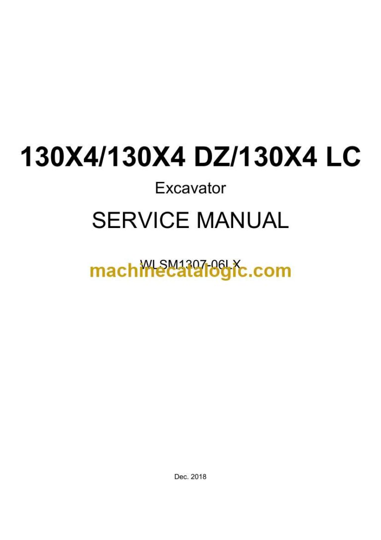 Link Belt 130X4, 130X4 DZ, 130X4 LC Excavator Service Manual