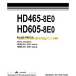 Komatsu HD465-8E0, HD605-8E0 Dump Truck Operation and Maintenance Manual (EENAM03871)