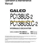 Komatsu PC138US-2, PC138USLC-2 Hydraulic Excavator Operation and Maintenance Manual (TEN00003-00)