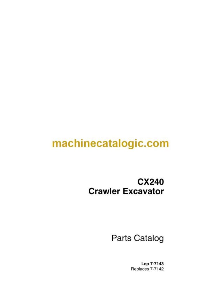Case CX240 Crawler Excavator Parts Catalog (7-7143)