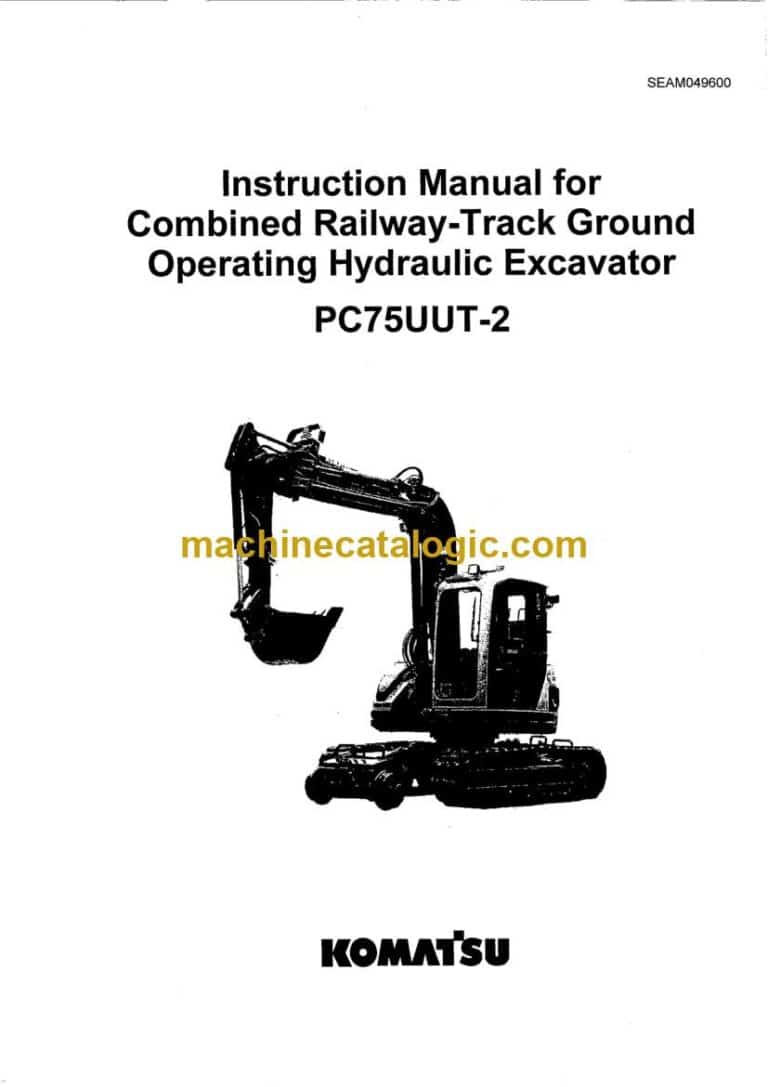 Komatsu PC75UUT-2 Hydraulic Excavator Operation and Maintenance Manual (SEAM049600)