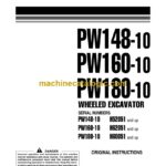 Komatsu PW148-10, PW160, PW180-10 Hydraulic Excavator Operation and Maintenance Manual (VENAM63023)