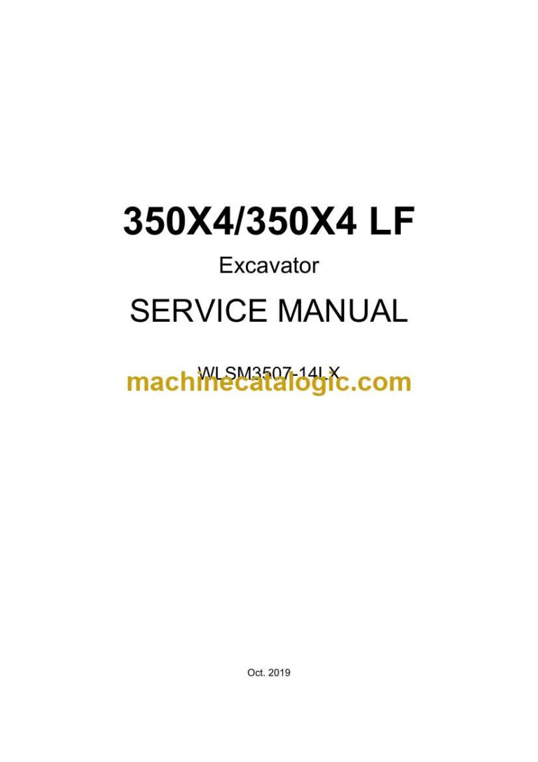 Link Belt 350X4, 350X4 LF Excavator Service Manual