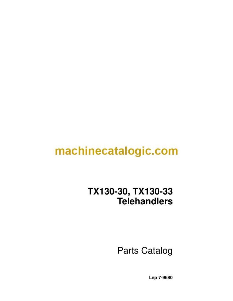 Case TX130-30, TX130-33 Telehandlers Parts Catalog (7-9680_int_USN)