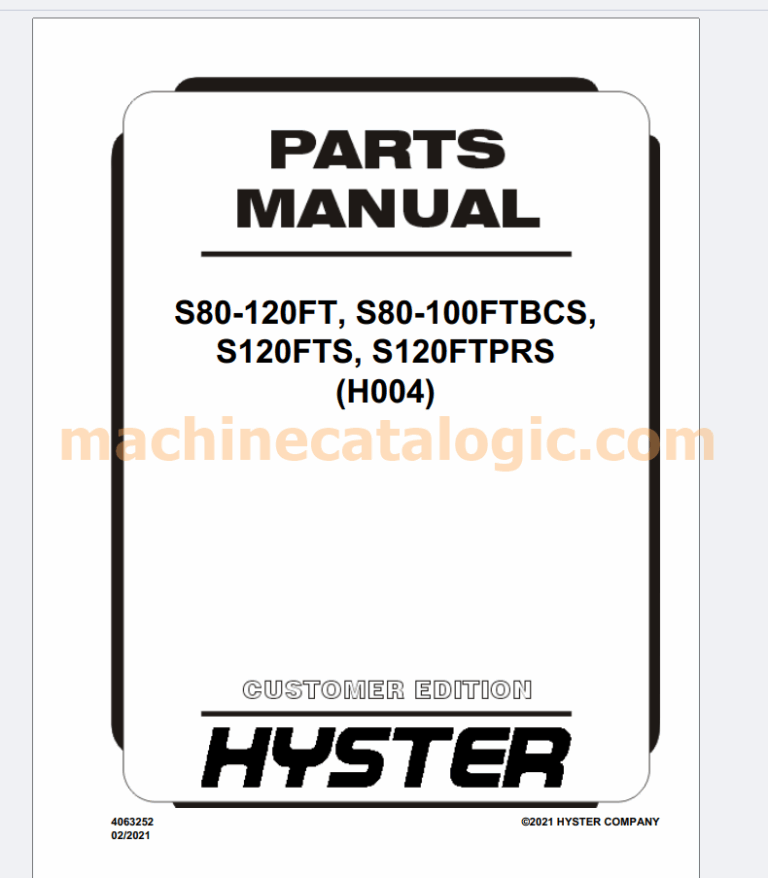 Hyster Parts Manual 2024