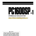 Komatsu PC1600SP-1 Hydraulic Excavator Operation and Maintenance Manual (SEAM016400)