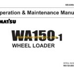 Komatsu WA150-1 Wheel Loader Operation and Maintenance Manual (SEAM04170104)