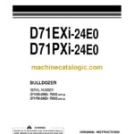 Komatsu D71EXi-24E0, D71PCi-24E0 Bulldozer Operation and Maintenance Manual (EENAM04041)