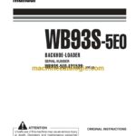 Komatsu WB93S-5E0 Backhoe Loader Operation and Maintenance Manual (WEAM011608)