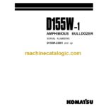Komatsu D155W-1 Amphibious Bulldozer Operation and Maintenance Manual (SEAM01770102)