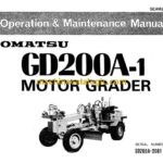 Komatsu GD200A-1 Motor Grader Operation and Maintenance Manual (SEAM236A01)