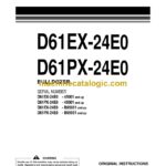 Komatsu D61EX-24E0, D61PX-24E0 Bulldozer Operation and Maintenance Manual (EENAM03973)