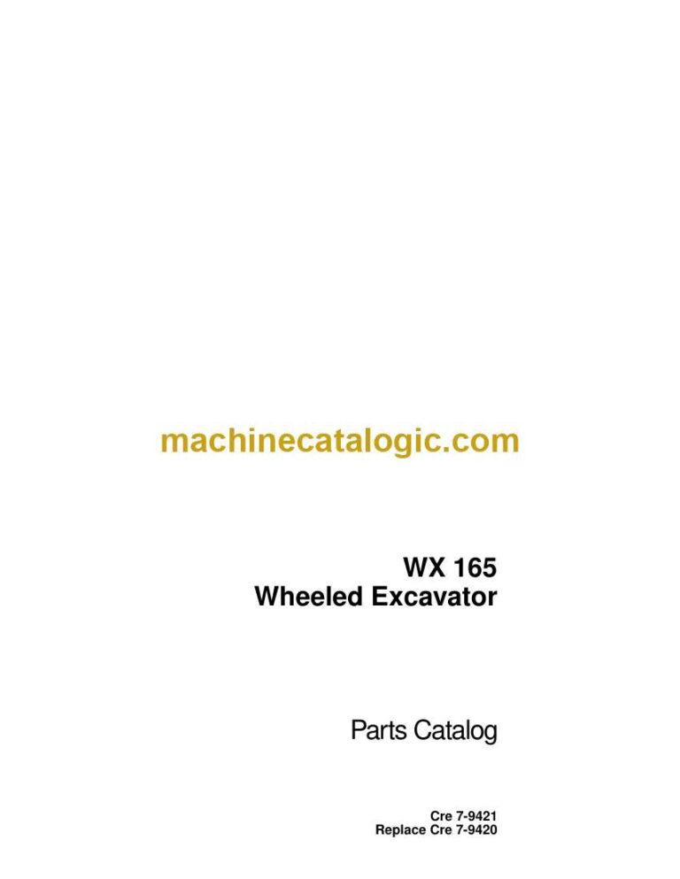 Case WX165 Wheeled Excavator Parts Catalog (7-9421)