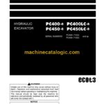 Komatsu PC400-8, PC400LC-8, PC450-8, PC450LC-8 Hydraulic Excavator Operation and Maintenance Manual (TEN00758-01)