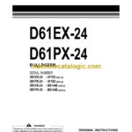 Komatsu D61EX-24, D61PX-24 Bulldozer Operation and Maintenance Manual (EENAM03457)
